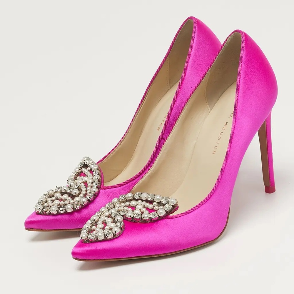 Sophia Webster Satin Bibi Butterfly Heels